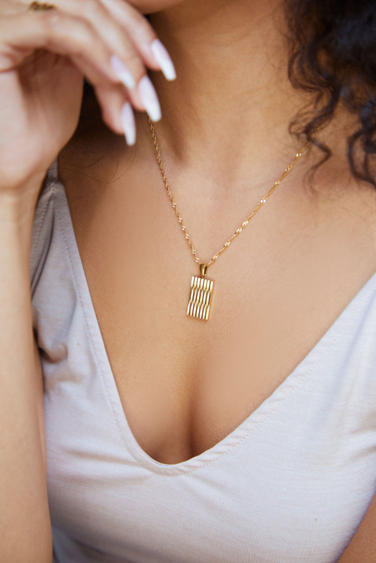 Gold Treasure - Square Necklace